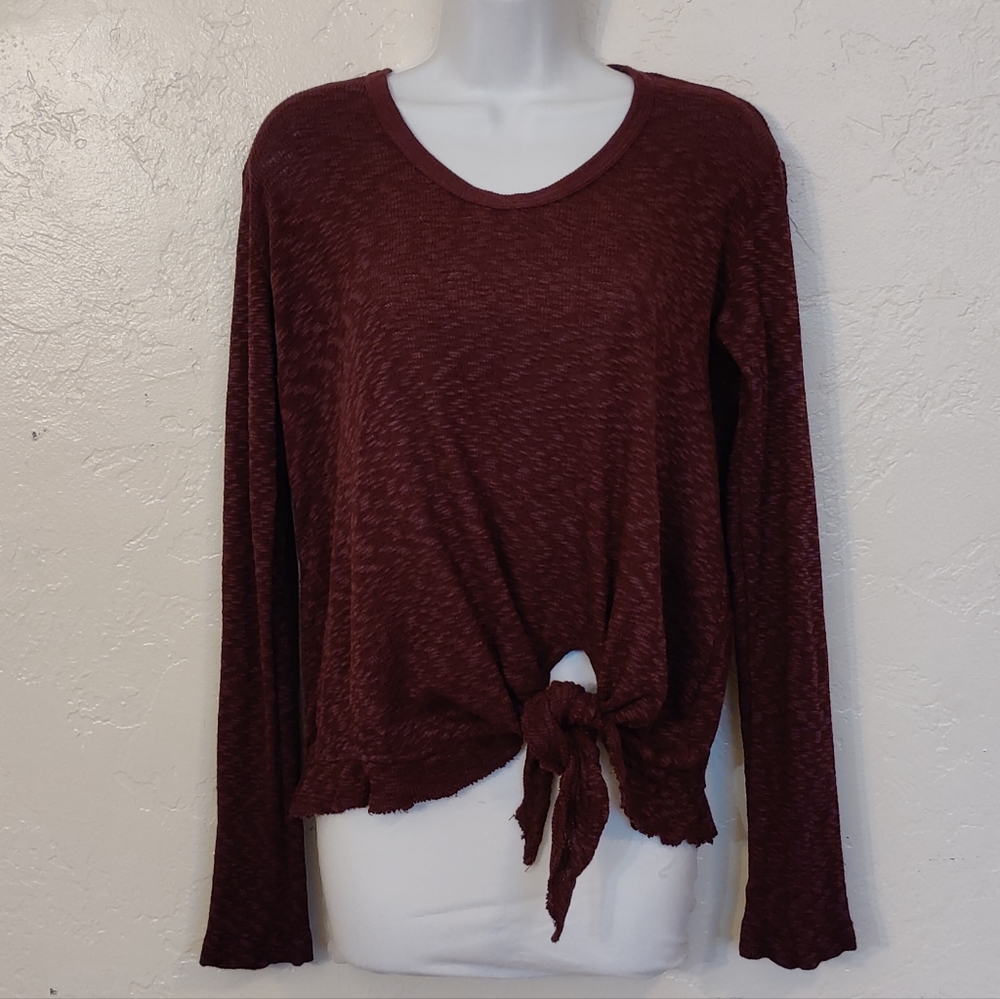 Left of Center long sleeve knit top, size S
